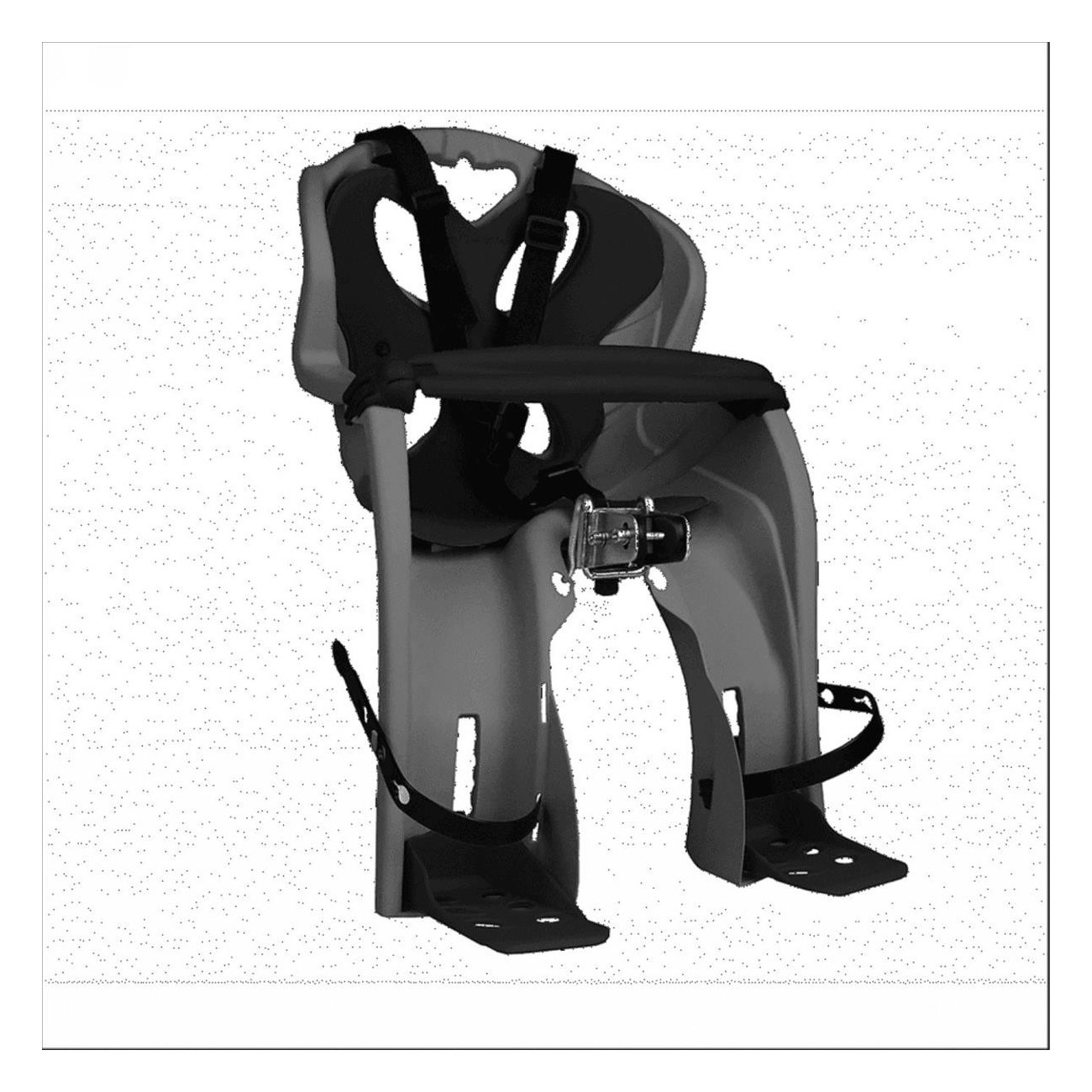 Seggiolino Anteriore per Manubrio Antracite con Imbottitura Nera, Portata 15 kg, Certificato EN14344 - 1 - Seggiolini - 80328530