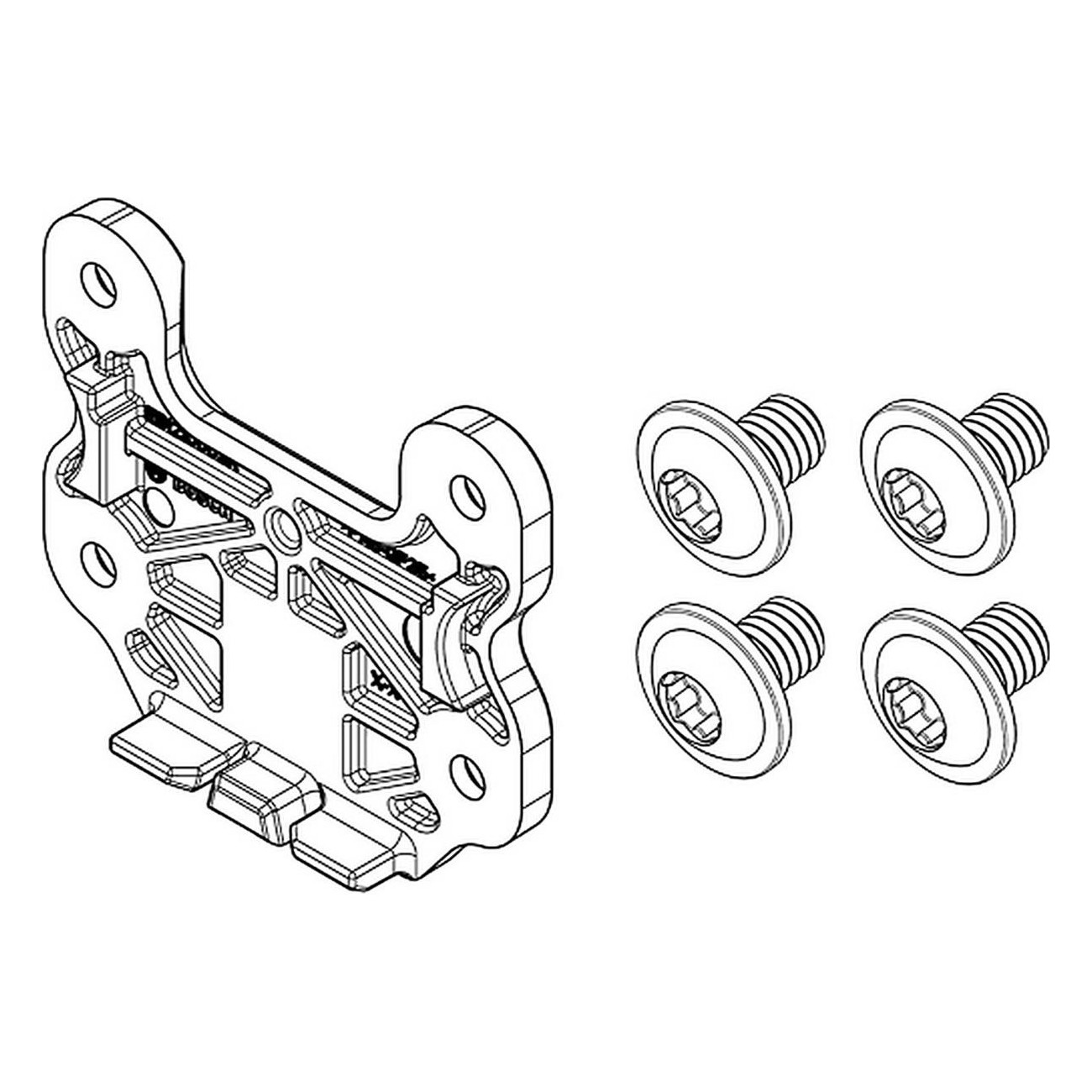 Compacttube Horizontal Befestigungsplatte Kit für seiten ohne Axial/Pivot Schloss (BBP324Y) - 1