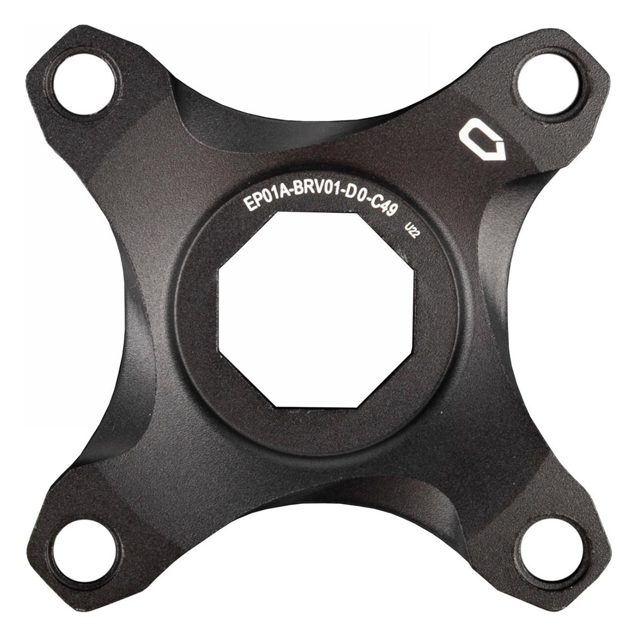 Black Anodized Aluminum Spider for Brose System, 49 mm Chain Line - 1