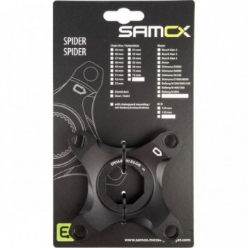 Spider in Alluminio Anodizzato Nero per Sistema Brose, Linea Catena 49 mm - 2 - Spider - 0887539037468