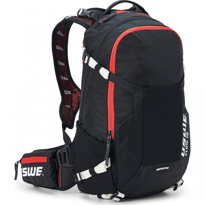 Sac à dos de protection USWE Flow 16 Litres Rouge avec protection certifiée CE - 1