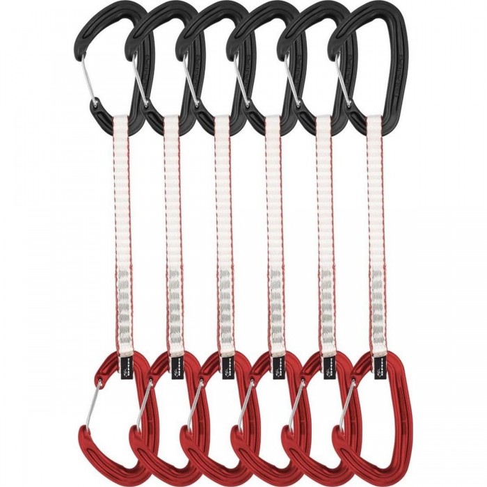 Set di 6 Rinvii Alpha Wire da 18 cm per Arrampicata Tradizionale - Leggeri, Affidabili e Sicuri con Fettuccia Dynatec Dyneema® -