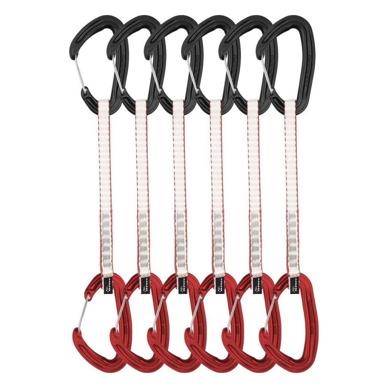 Set di 6 Rinvii Alpha Wire da 18 cm per Arrampicata Tradizionale - Leggeri, Affidabili e Sicuri con Fettuccia Dynatec Dyneema® -