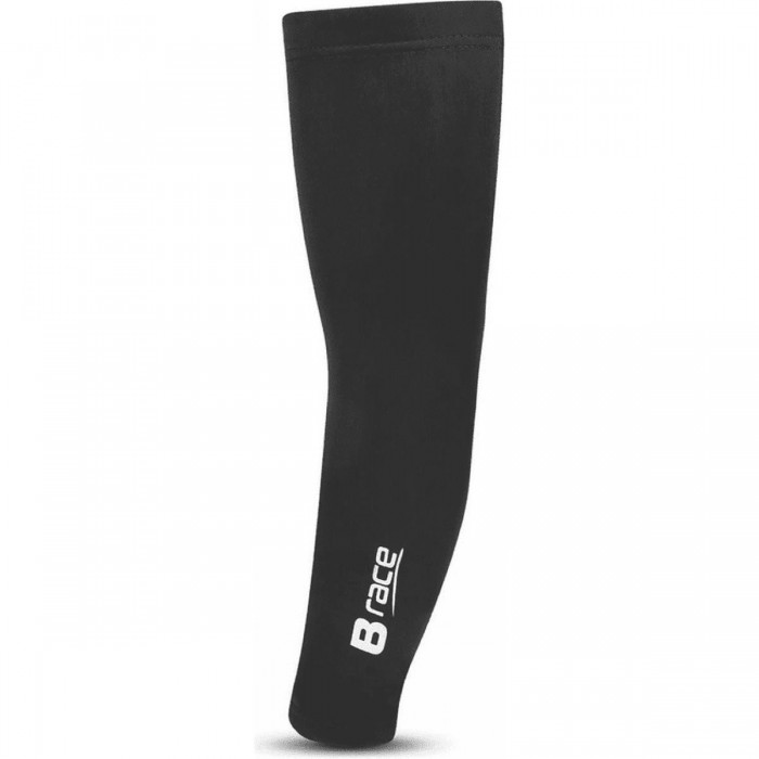 B-Race Winter Arm Warmers in Black Thermal Fleece XL with Flat Seams - 1