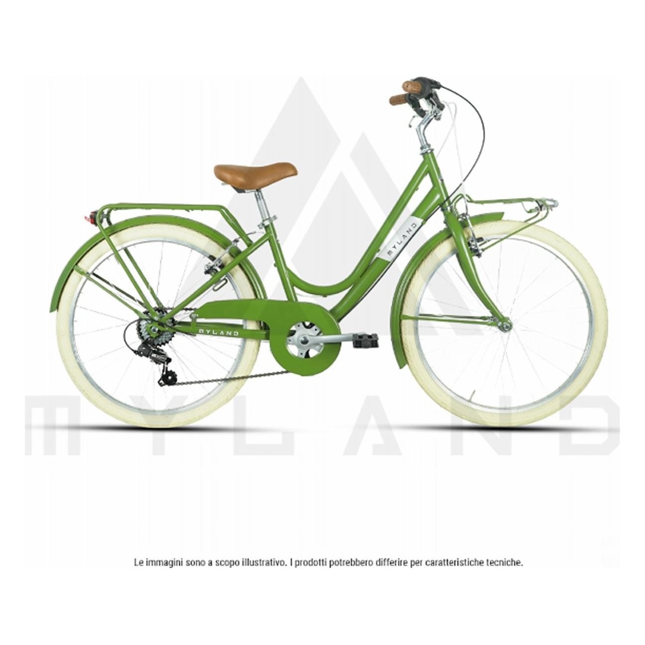 Kid 24.1 City Green Bike with Shimano 6-Speed and 24'' Wheels - 1