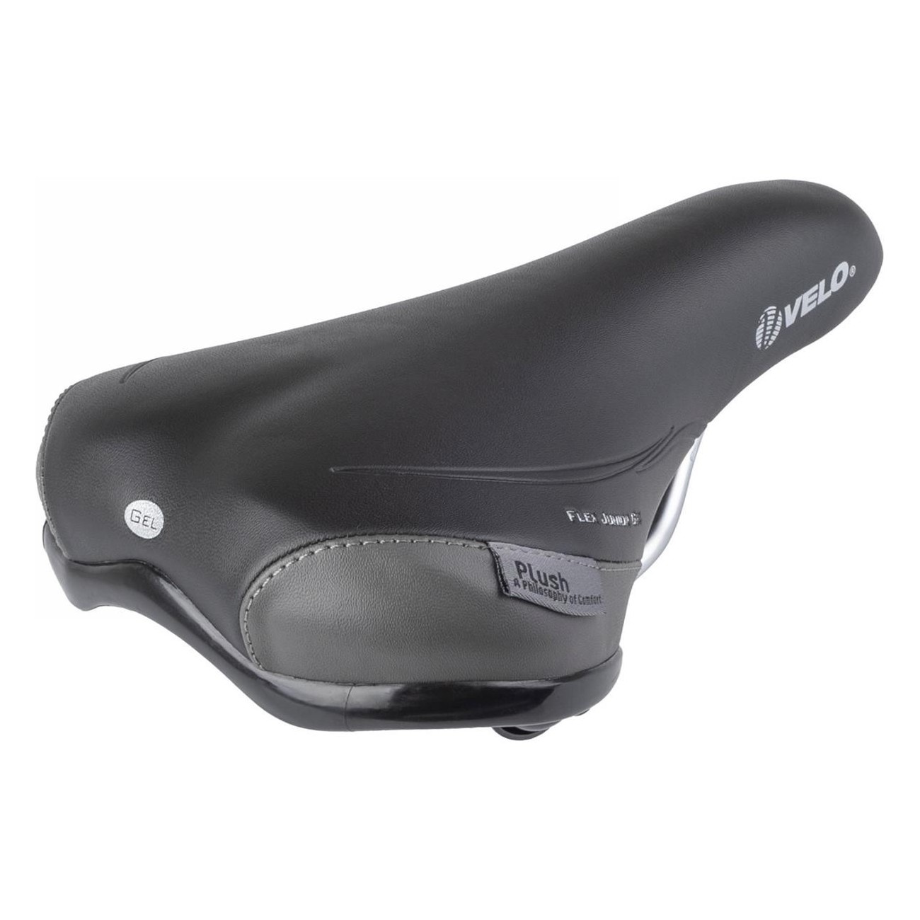 Sella MTB Junior Gel Velo Plush Nero con Morsetto per Biciclette 16-24 Pollici - Alta Qualità e Comfort per Bambini - 1 - Selle 