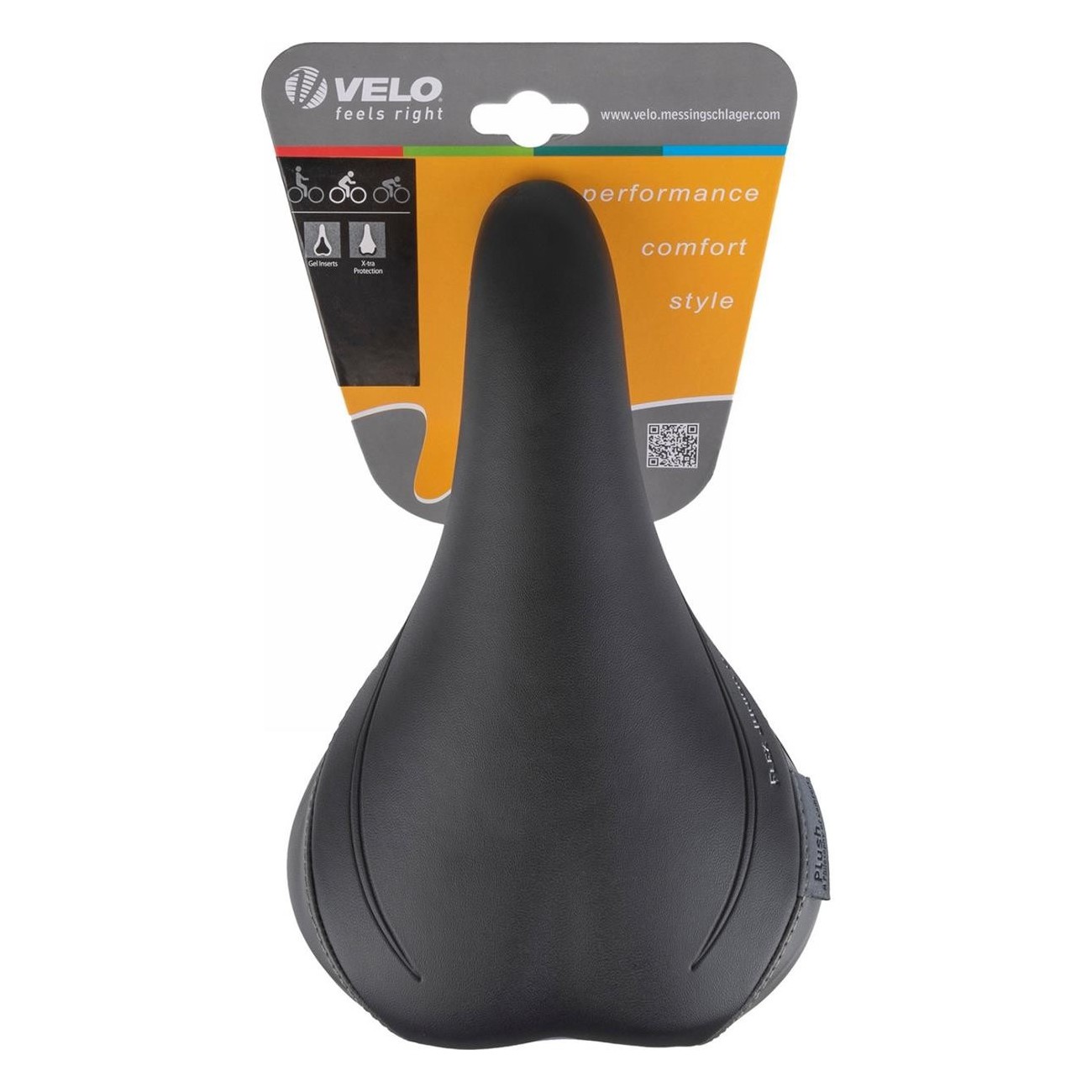 Sella MTB Junior Gel Velo Plush Nero con Morsetto per Biciclette 16-24 Pollici - Alta Qualità e Comfort per Bambini - 5 - Selle 