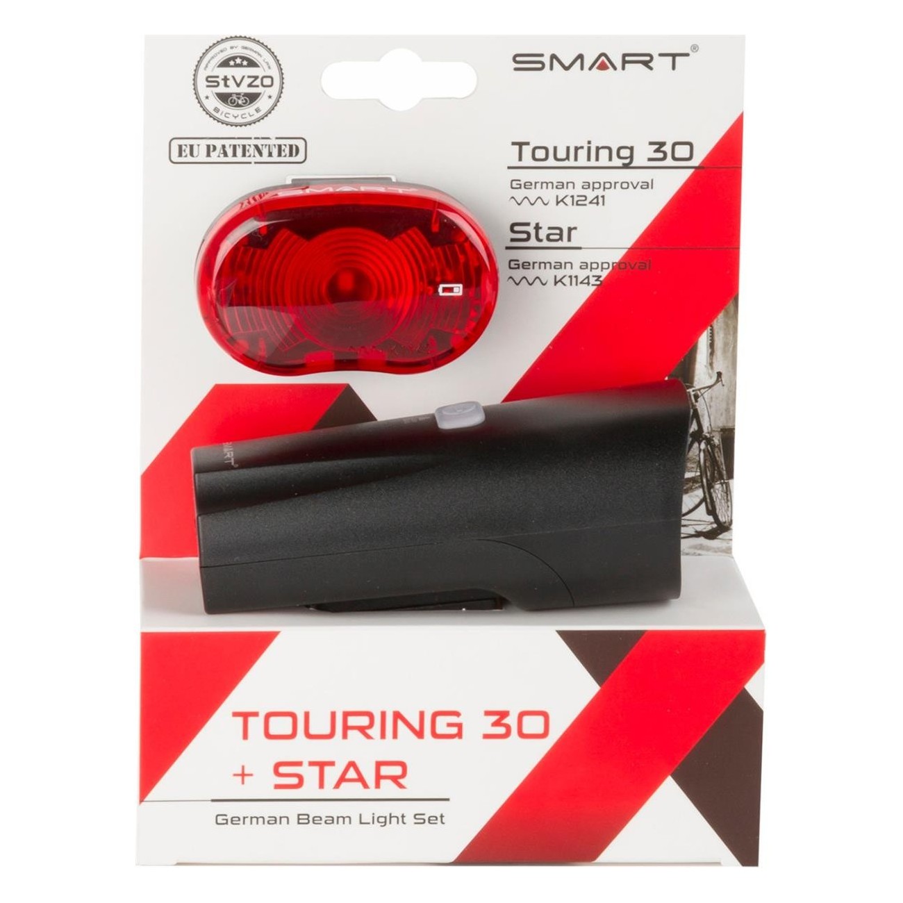 Smart Touring 30 LED Light Set with Stern Rear Light, 30 Lux, StVZO Approved - 4