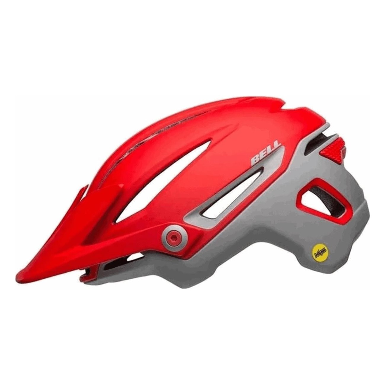 Casco MTB Sixer MIPS Grigio/Rosso 52-56cm con Ventilazione Avanzata e Compatibilità Maschere - 2 - Caschi - 0768686165078