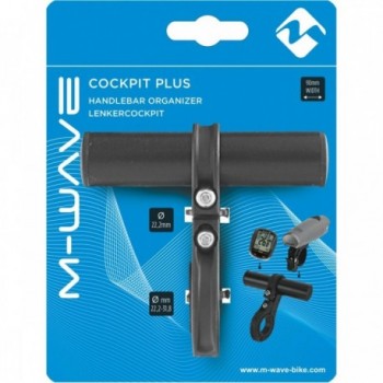 Cockpit Manubrio Regolabile M-Wave Nero per Accessori Bicicletta, Diametro 22.2-31.8 mm - 3 - Supporti e adattatori - 4015493221