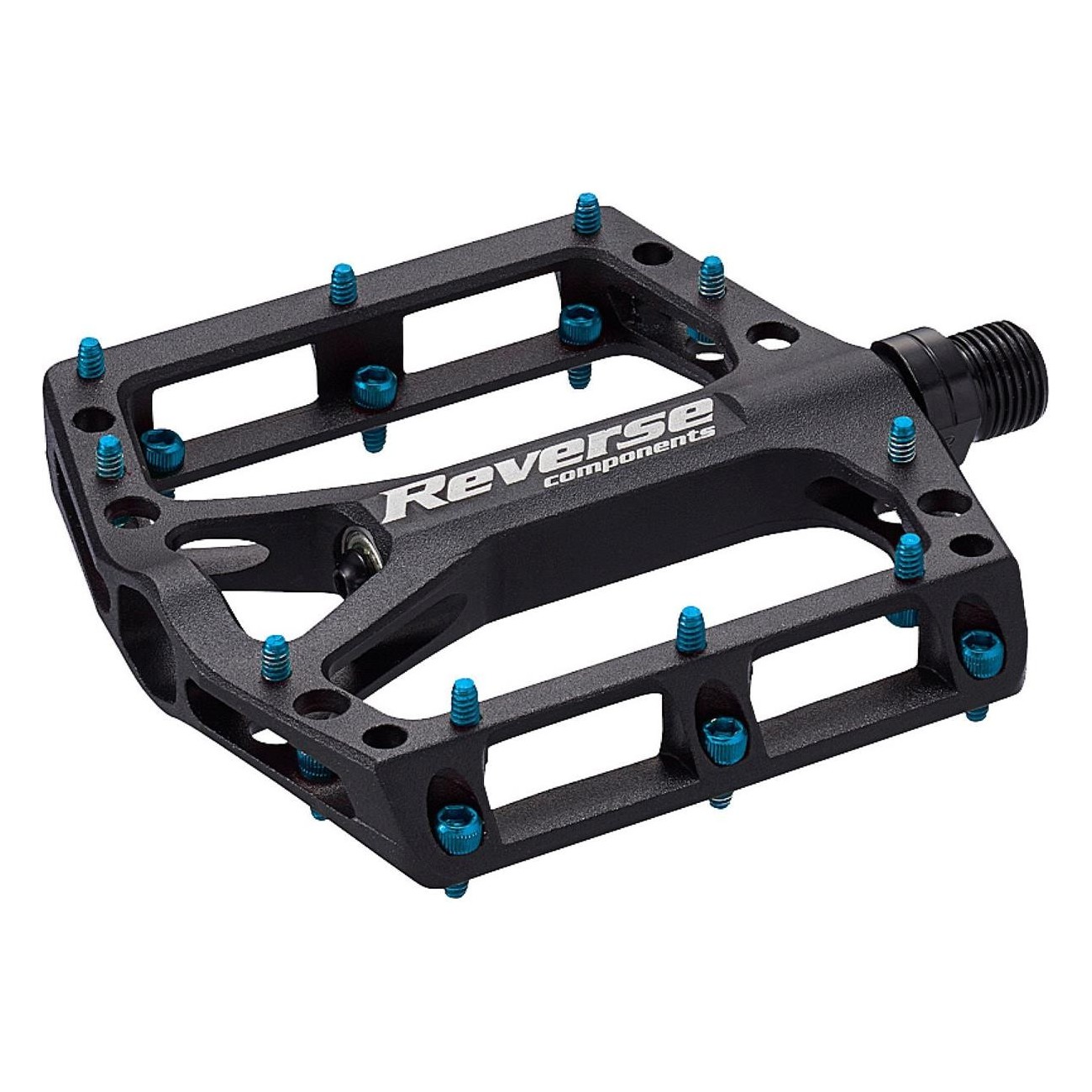 Pedale Retromarcia Black One Nero-Azzurro in Alluminio CNC per MTB - 1 - Pedali - 4717480161386