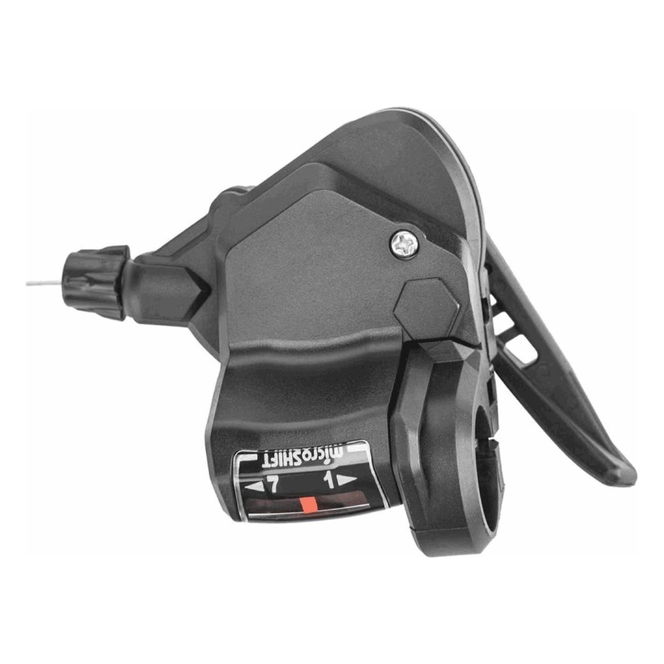 Comando Cambio Destro MTB 3x7V Nero Compatibile Shimano microSHIFT con Indicatore di Velocità - 1 - Comandi - 8005586211682