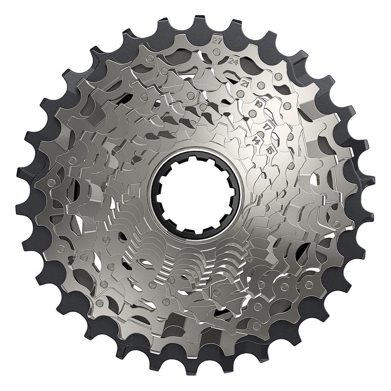 Cassette SRAM Force XG-1270 12 Velocidades 10-30T Plata con Tecnología X-Range - 1