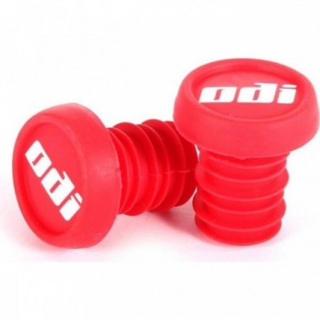 ODI BMX Red End Plugs - Easy Installation & Distinctive Design Pair - 1