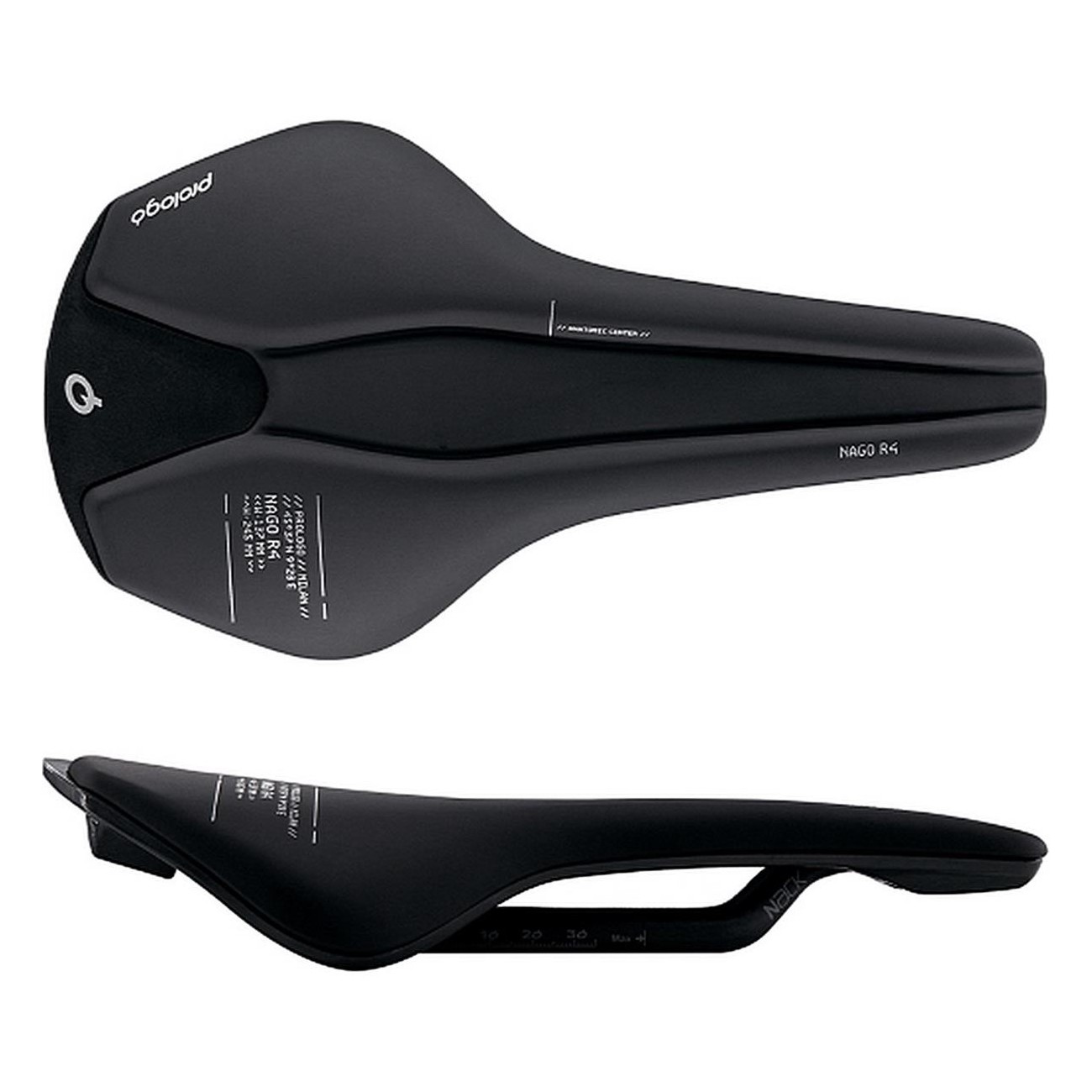 Nago R4 137 Nack Black Saddle - Comfort and Performance for Cyclists - 1