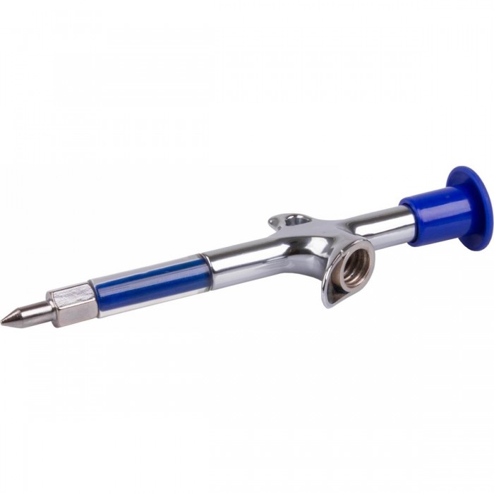 M-WAVE Chrome Silver Grease Gun with Transparent Tube - 1