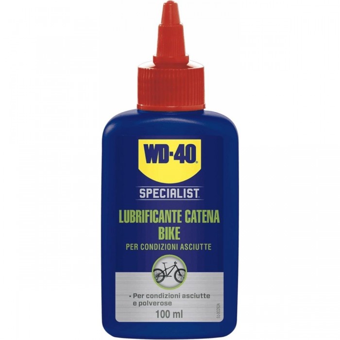 WD-40 Bike Dry Chain Lubricant with PTFE 100ml - Ideal for Dry and Dusty Conditions - 1