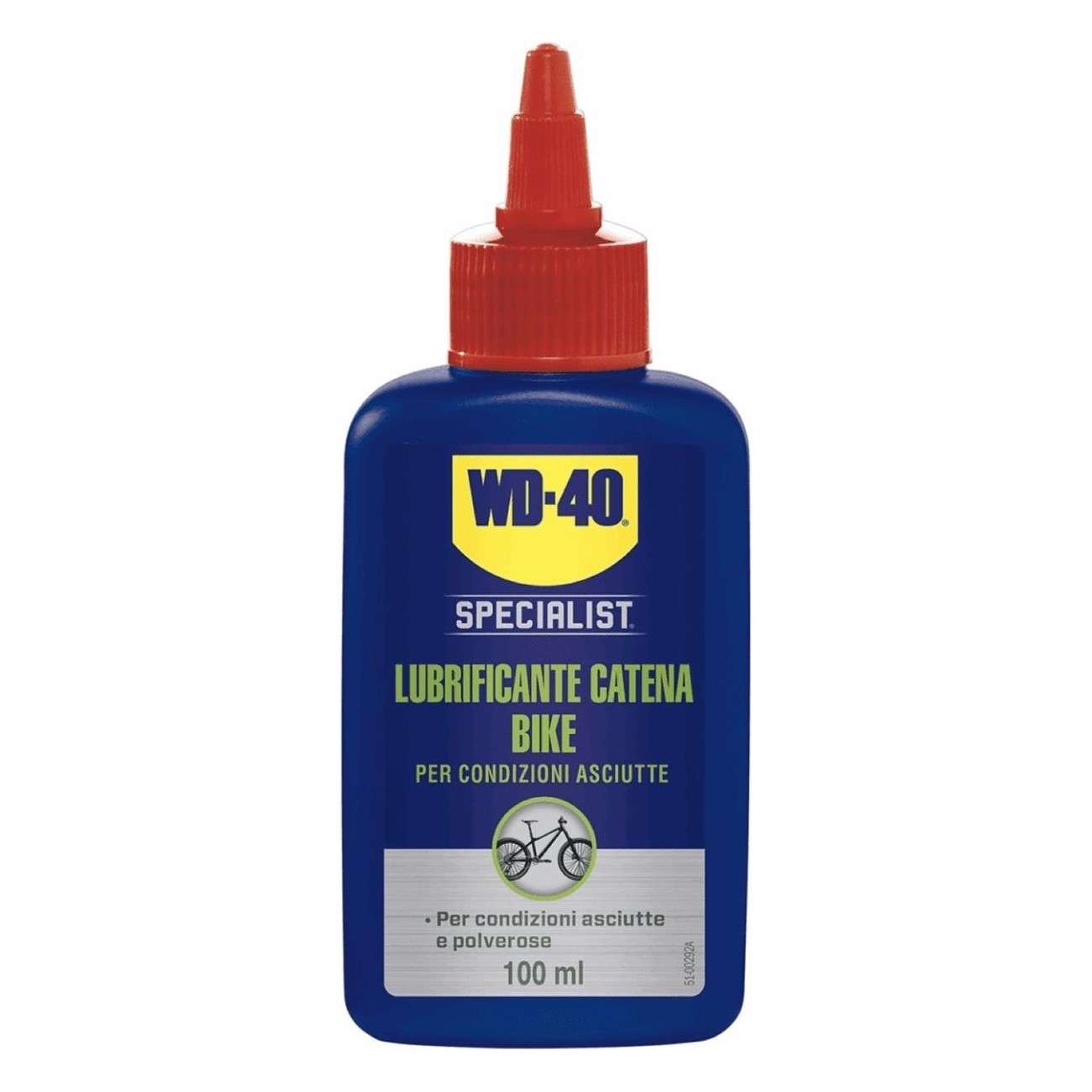 Lubrifiant Chaîne Sec WD-40 Bike avec PTFE 100ml - Idéal pour Conditions Sèches - 1