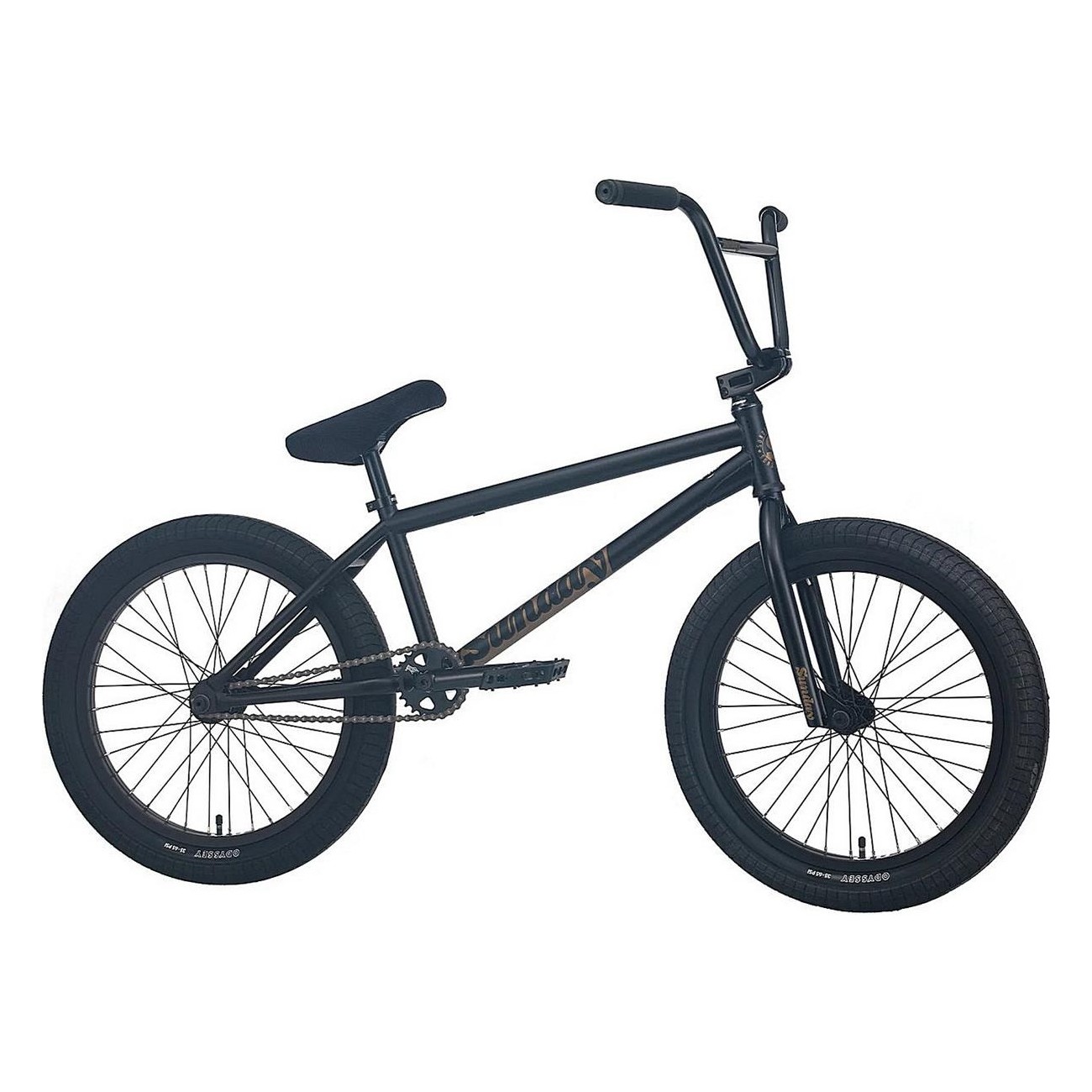 Sunday Forecaster LHD 21' Matte Black BMX Bike (Raiford) - Chrome Frame & Odyssey Parts - 1