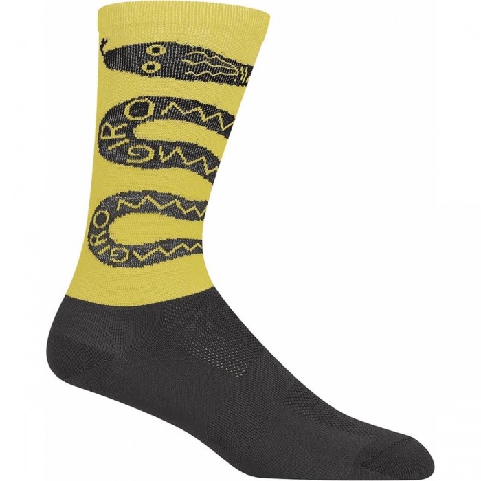 Comp Racer High Rise Socks Yellow/Grey Size 46-50 - Comfort & Style for Cyclists - 1