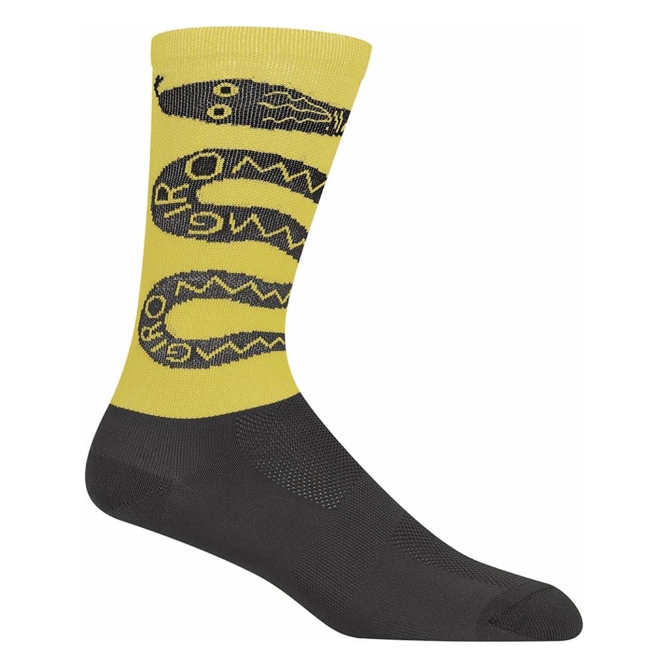 Comp Racer High Rise Socks Yellow/Grey Size 46-50 - Comfort & Style for Cyclists - 1