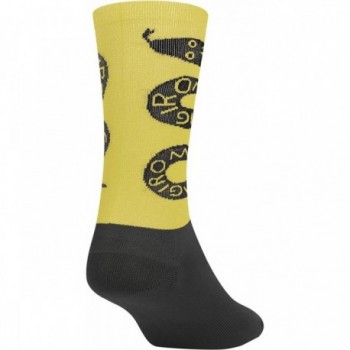 Comp Racer High Rise Socks Yellow/Grey Size 46-50 - Comfort & Style for Cyclists - 2