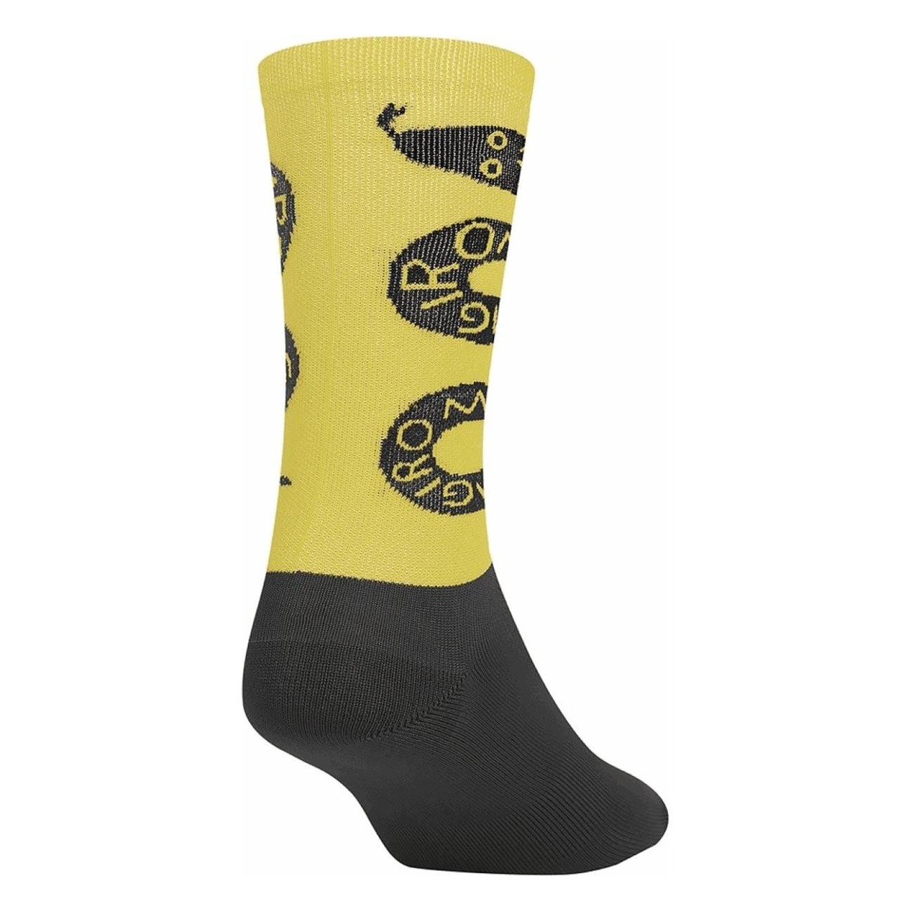 Comp Racer High Rise Socks Yellow/Grey Size 46-50 - Comfort & Style for Cyclists - 2