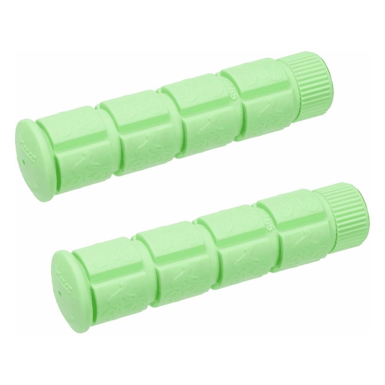 Ngrip Acid Green 120mm Rubber Grips for Adult Bicycles - 1