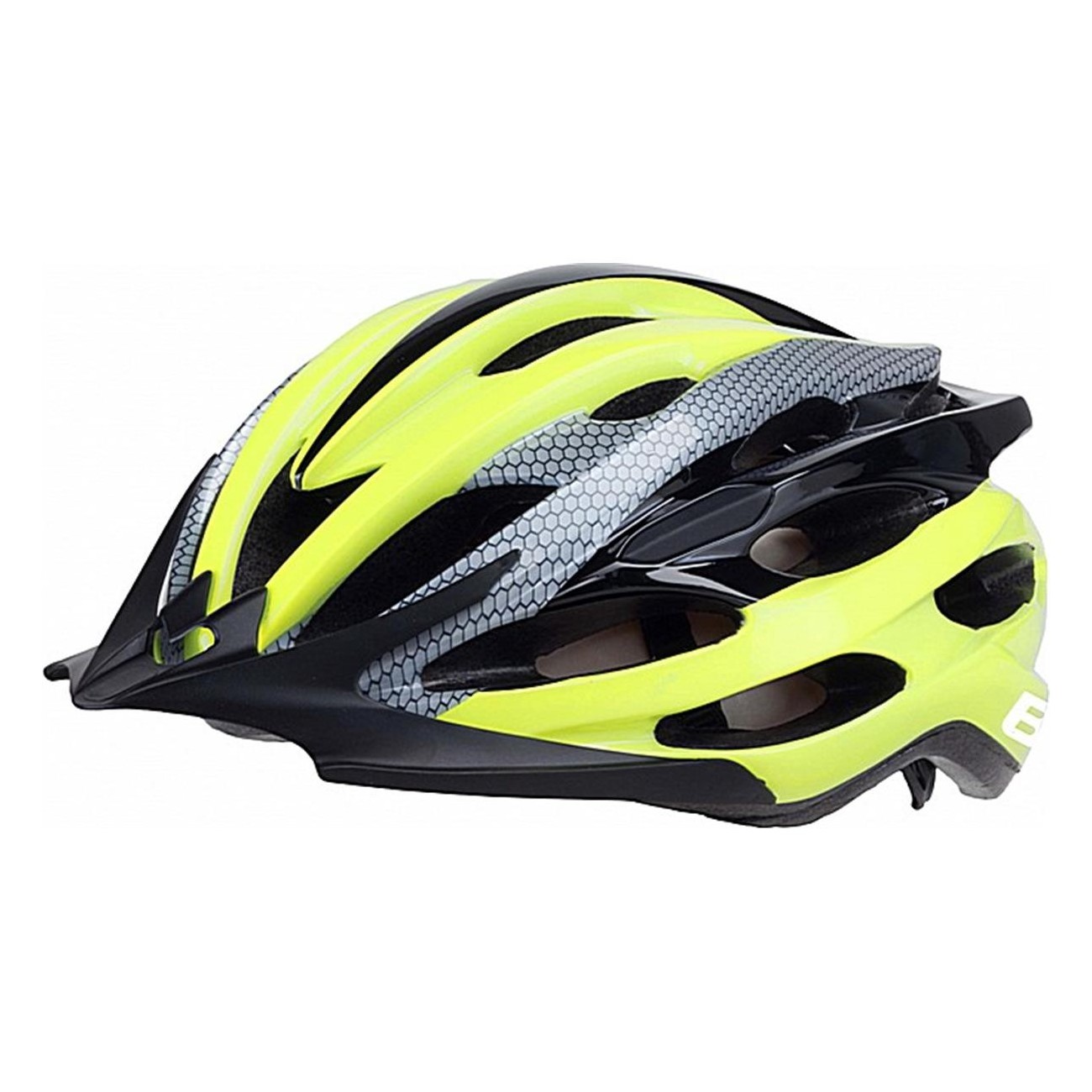 In-Mold Cycling Helmet Lime/Black/Grey Size L (58-62 cm) EN1078 Certified - 1