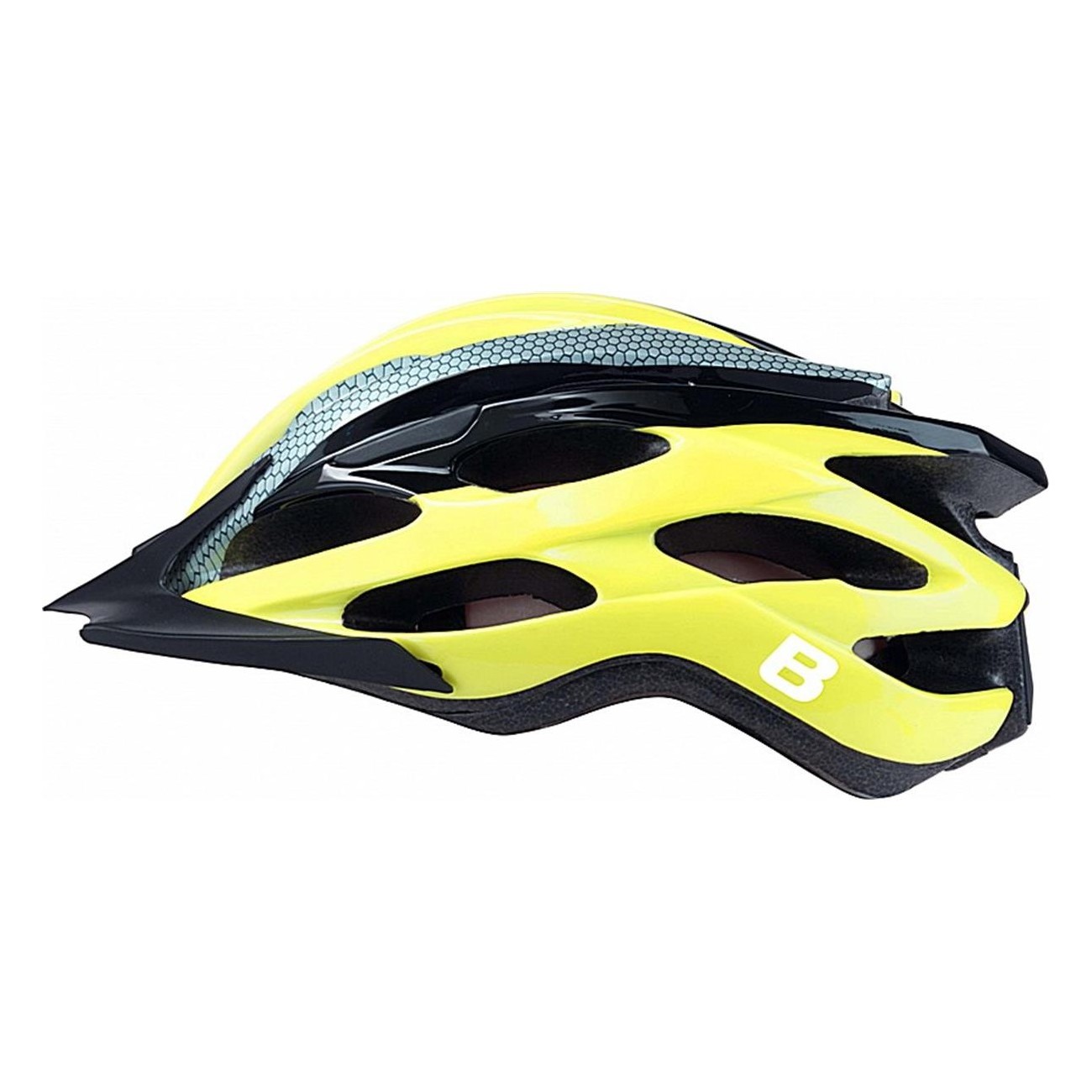 In-Mold Cycling Helmet Lime/Black/Grey Size L (58-62 cm) EN1078 Certified - 2