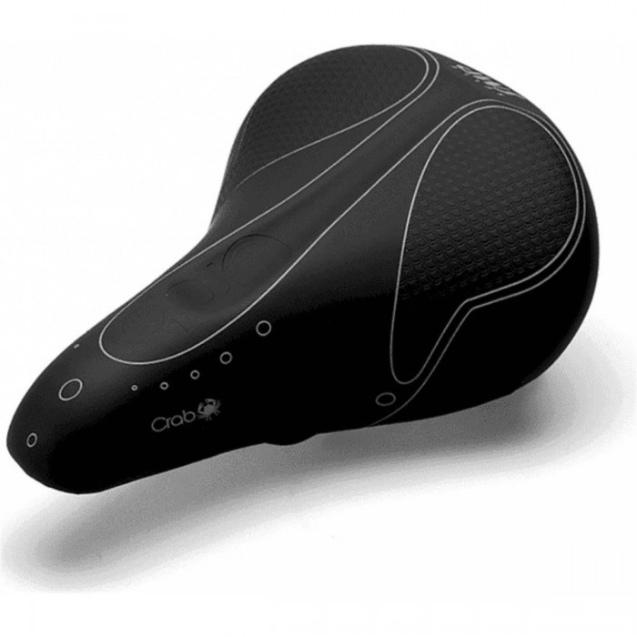 Black Citybike Saddle for Men with Springs 270x183 mm in Durable SKAI - 1