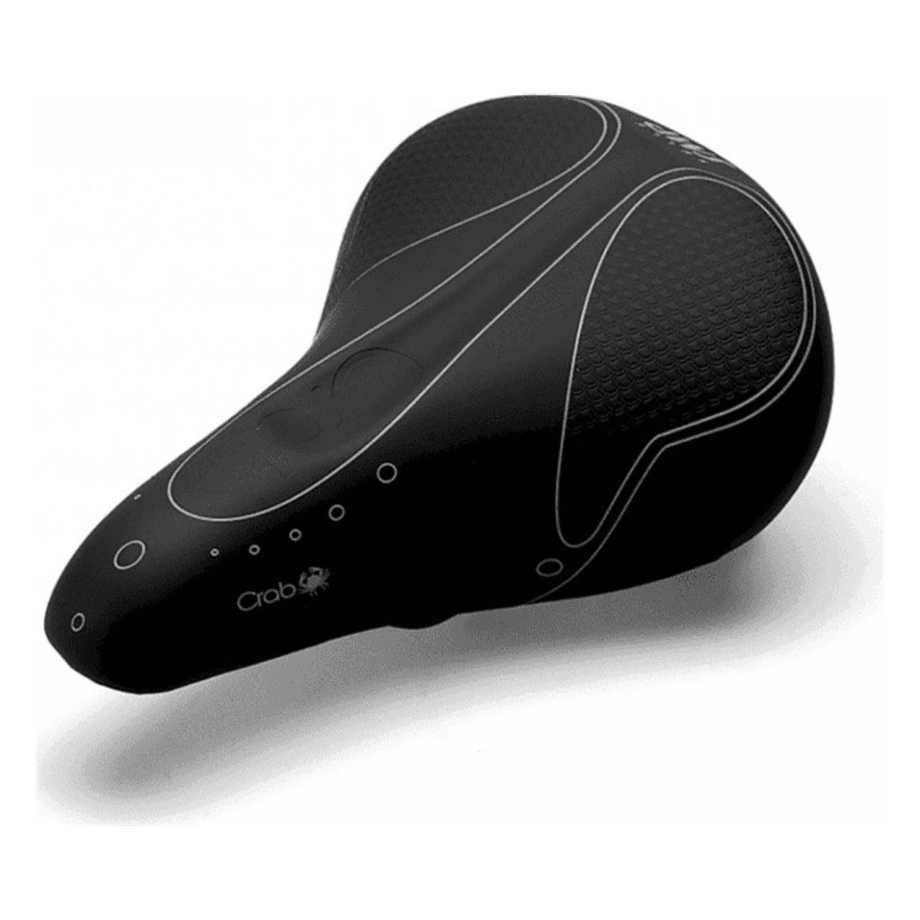 Black Citybike Saddle for Men with Springs 270x183 mm in Durable SKAI - 1