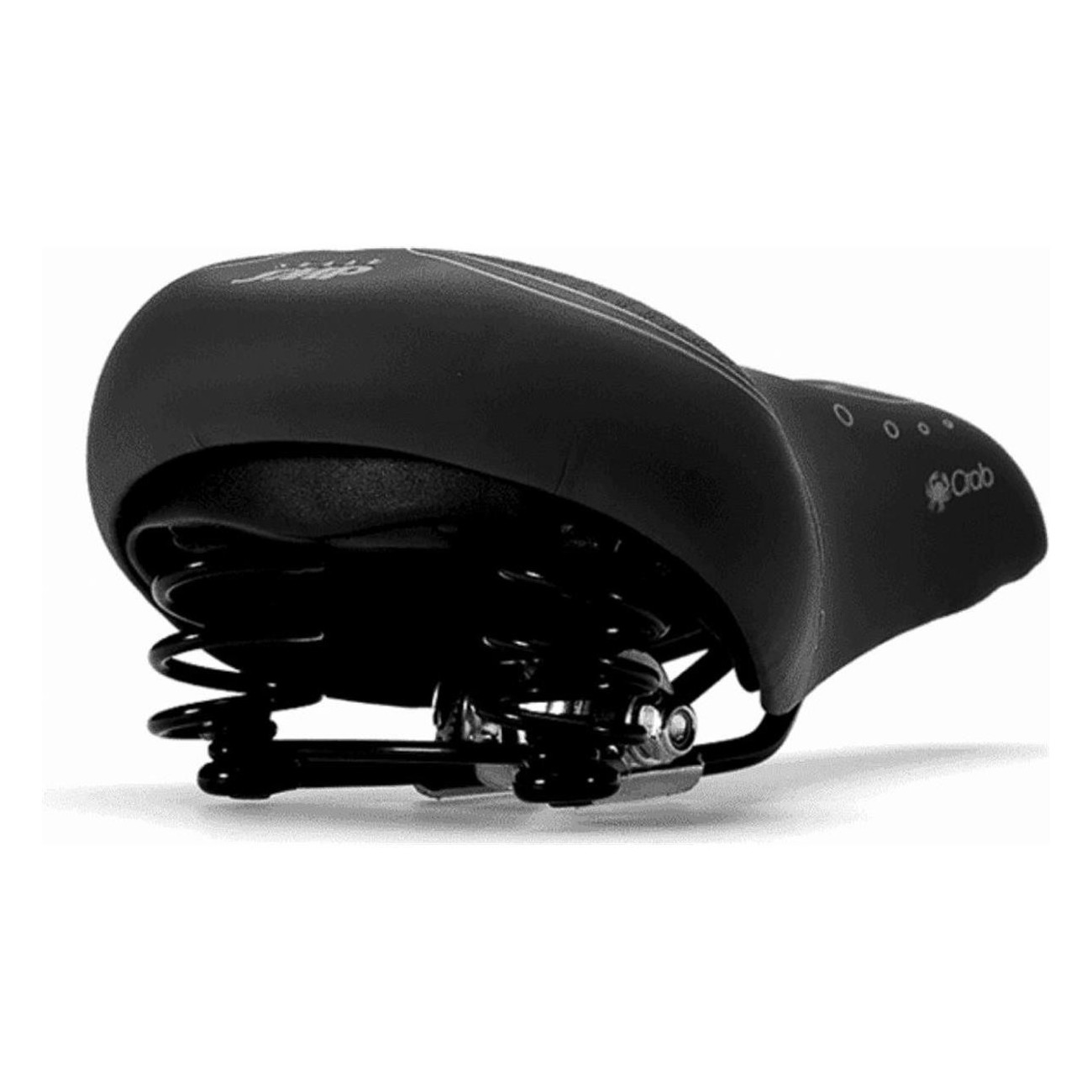 Black Citybike Saddle for Men with Springs 270x183 mm in Durable SKAI - 2