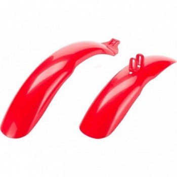 16-Inch Red Plastic MTB Fenders for Kids - Front and Rear - 1