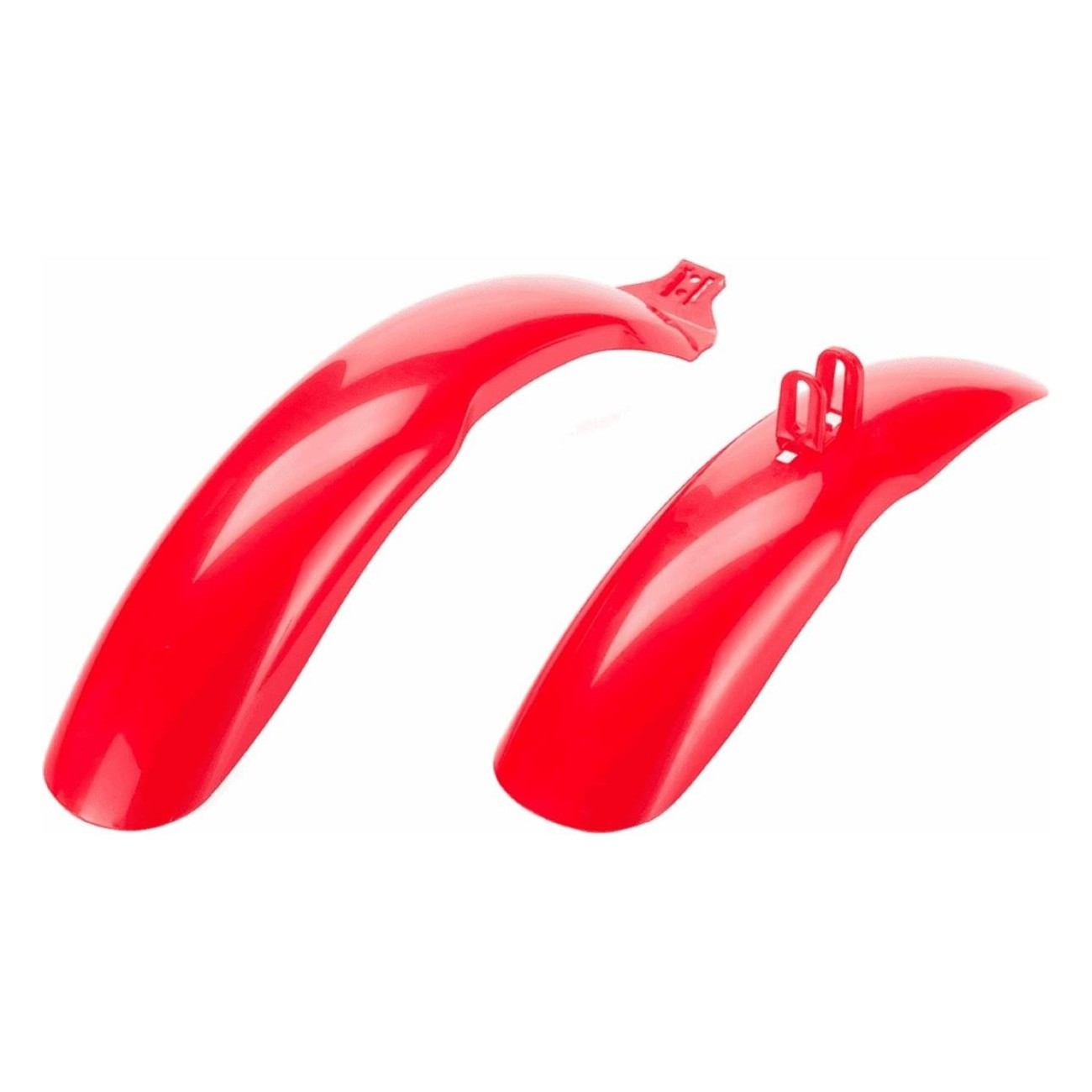 16-Inch Red Plastic MTB Fenders for Kids - Front and Rear - 1