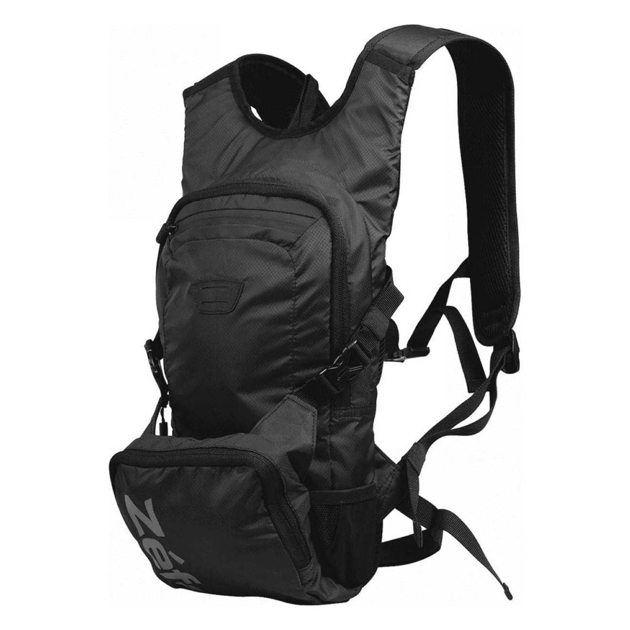 Black Hydration Backpack 6L with 2L Bladder, Multiple Pockets & Smart Valve - 1