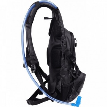 Black Hydration Backpack 6L with 2L Bladder, Multiple Pockets & Smart Valve - 2