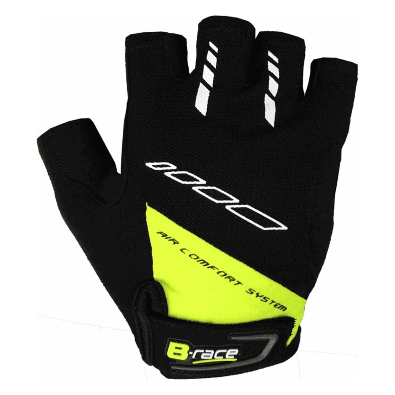 Summer Short Bump Gel Gloves Black/Lime Size M with Ventilation and Padding - 1