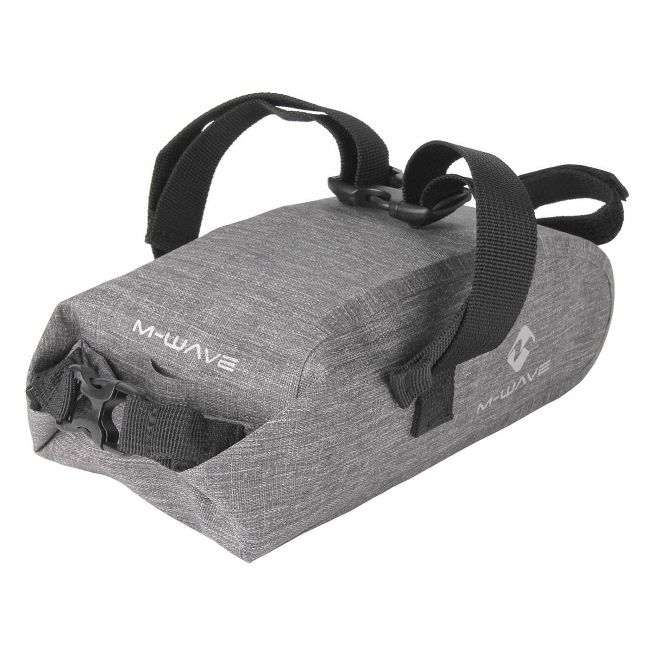 Waterproof Suburban Gray Reflective Saddle Bag with Velcro Attachment - 1