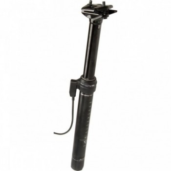 M-Wave 31.6x400 mm Black Pneumatic Seatpost with Remote & 125 mm Adjustment - 1