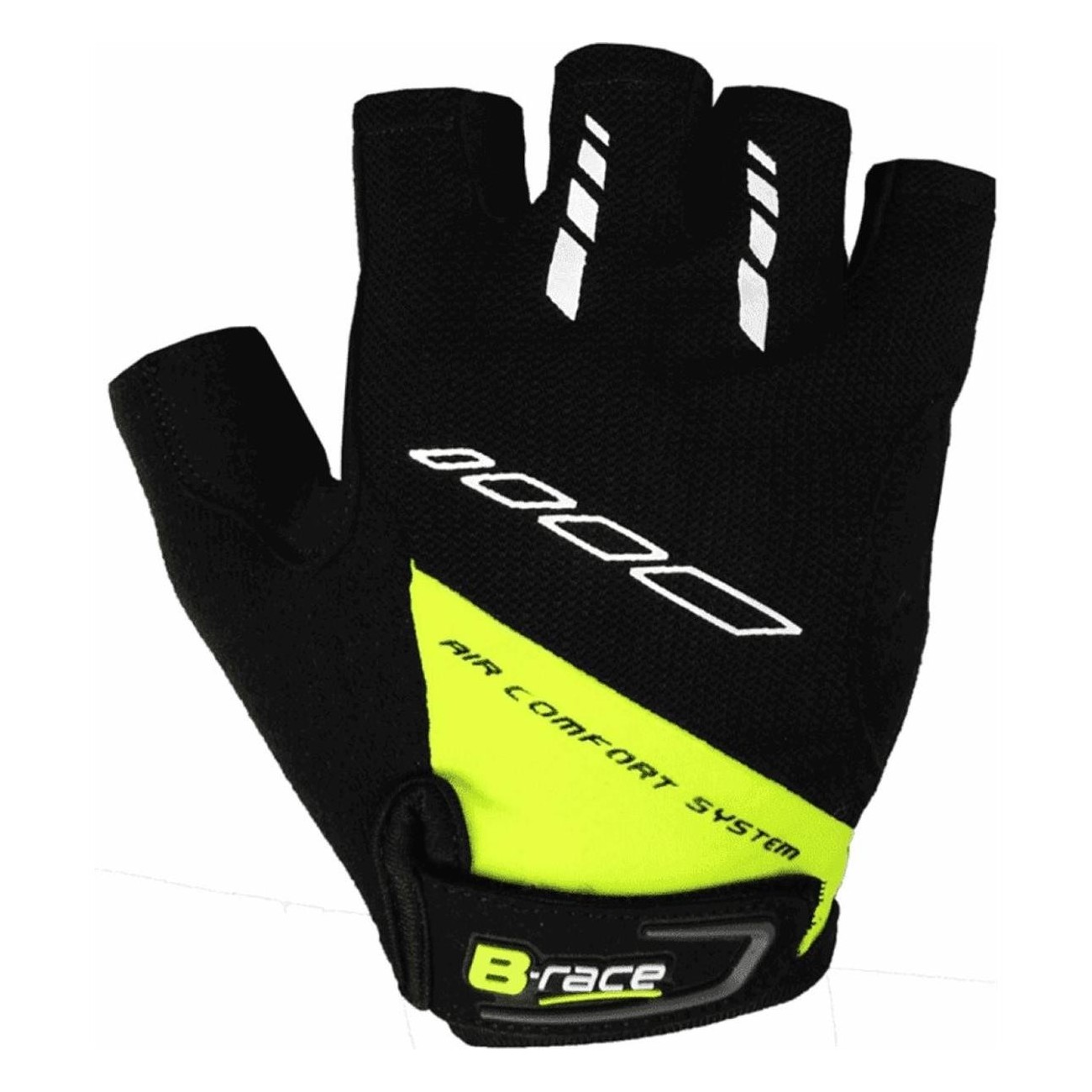 Summer Short Gloves XL Black/Lime with Shock Absorbing Gel and Ventilation - 1