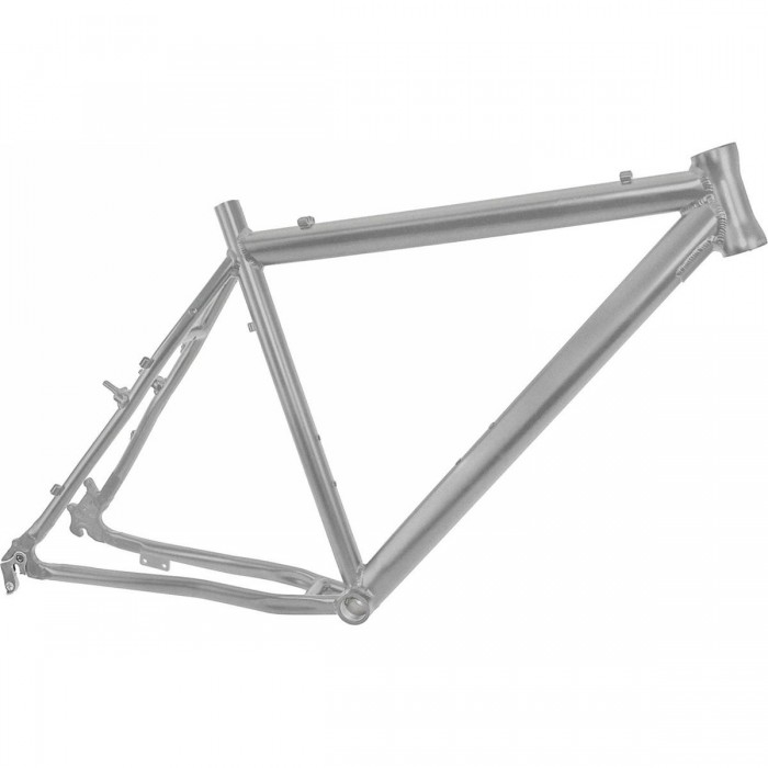 Raw Aluminum 6061 Trekking Frame with Interchangeable Dropouts, 51 cm Height - 1