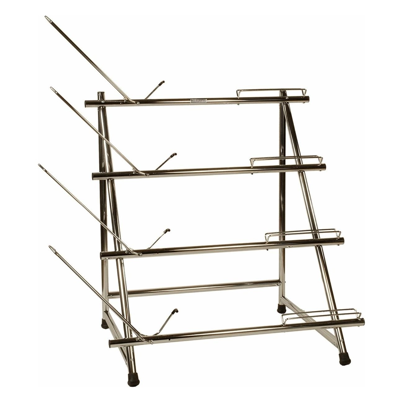 4-Tier Bicycle Display Stand Silver 130x93x136 cm - BiciSupport - 1