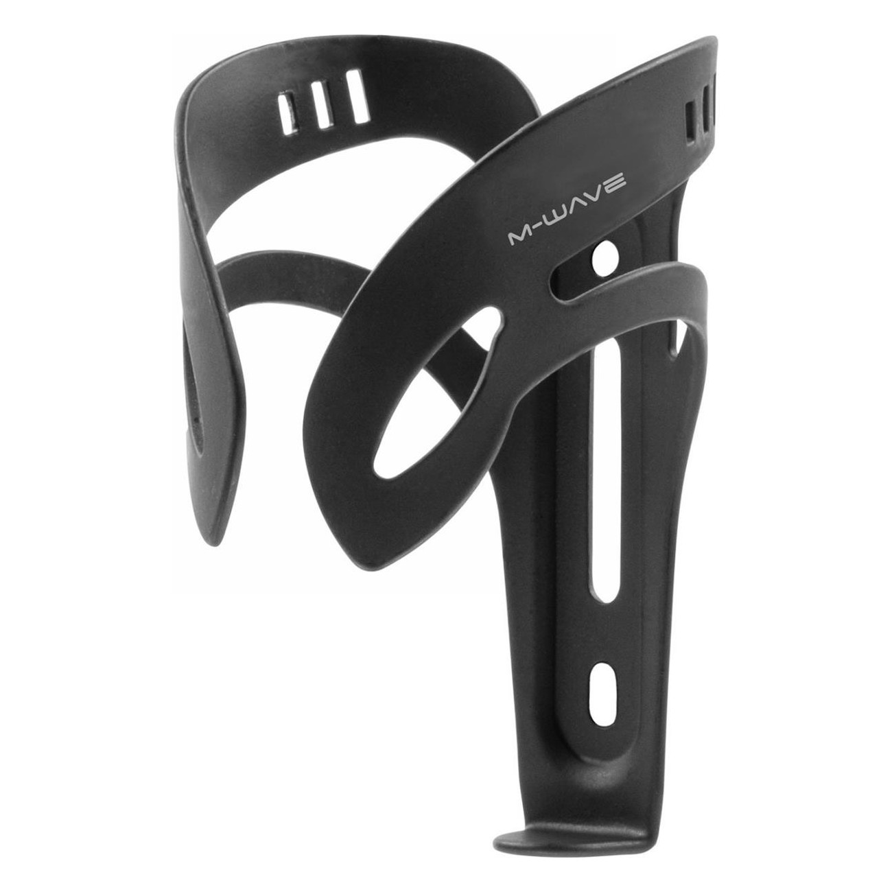 M-WAVE Matte Black Aluminum Bottle Cage - 47g - 1