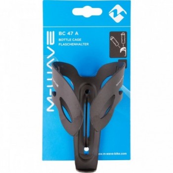 M-WAVE Matte Black Aluminum Bottle Cage - 47g - 5