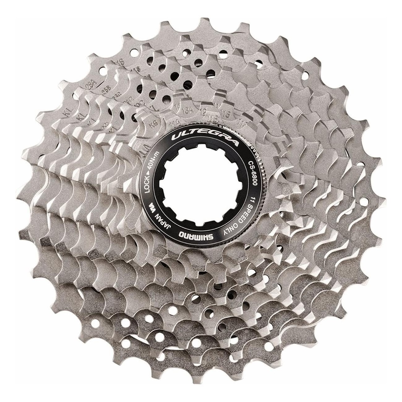 Shimano XT 10V Freewheel 11-34 Teeth Silver with Black Lockring - 1