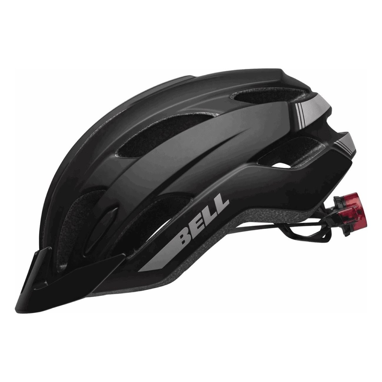 Casque Trace LED Noir Mat 2022 avec Lumière Intégrée, Taille 54-61 cm - 1