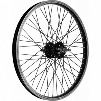 BMX Rear Wheel 20x1.75 Black Aluminum, 48 Spokes, 1 Speed - 1