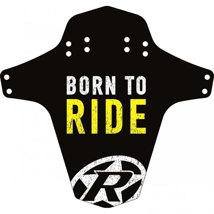 Guardabarros Reverse Born to Ride Negro/Amarillo Claro - Montaje Delantero y Trasero, Ligero y Personalizable - 1