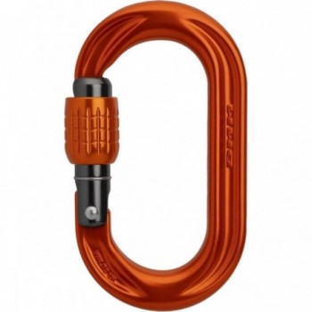 Compact Oval Carabiner PerfectO with Screw Lock - Orange Color - 1